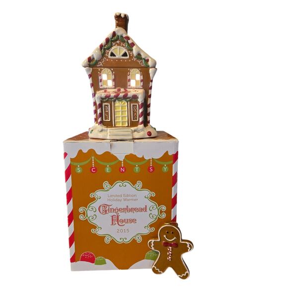 Scentsy 2015 Limited Edition Gingerbread House Warmer Christmas - Picture 1 of 15